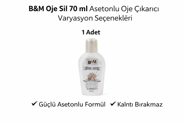 Norino B&M Oje Sil 70 ml Asetonlu Oje Çıkarıcı Güçlü Formül 1 ADET ürün görseli 1