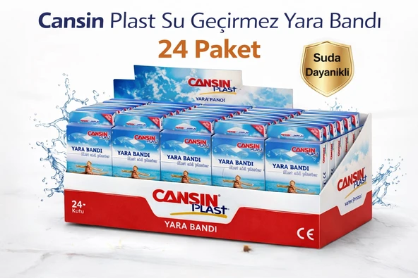 Norino Cansın Plast Su Geçirmez Yara Bandı 10'lu 24 Paket Waterproof First Aid Plaster ürün görseli 1