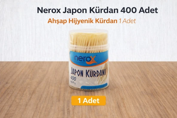 Norino Nerox Japon Kürdan 400 Adet Ahşap Hijyenik Kürdan 1 Adet ürün görseli 1