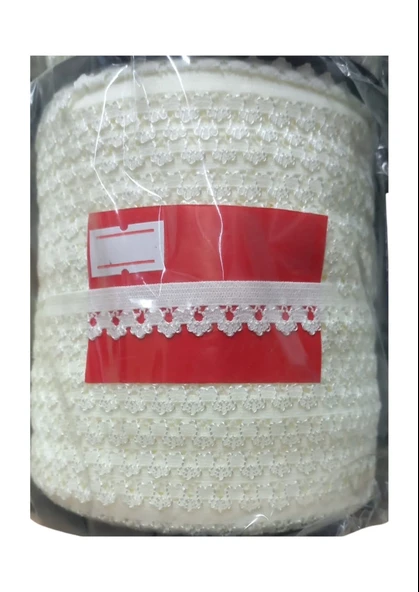 Norino Çamaşır Lastiği Dantelli 1 Cm 1 Metre Ekru ürün görseli 1