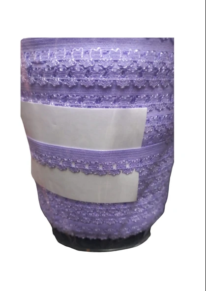 Norino Çamaşır Lastiği Dantelli 1 Cm 75 Metre 1 Top Açık Mor ürün görseli 1