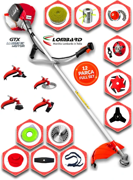 Cros Lombard İtaly TORVELA 548X Yan Tipi Benzinli Ot Çalı Çim Biçme Tırpanı+ 12 Pcs Setli Halı Yıkamalı ürün görseli 1