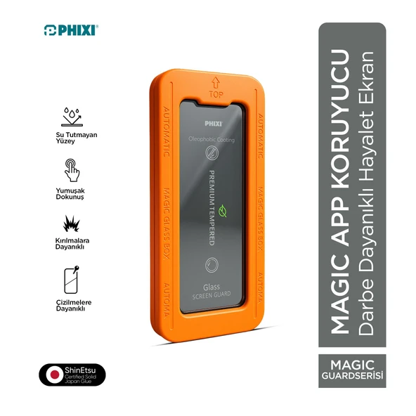 Phixi iPhone 14 Pro Max MagicApp Hayalet Cam Aparatlı Gizlilik Ekran Koruyucu – Maksimum Koruma ve Gizlilik ürün görseli 1