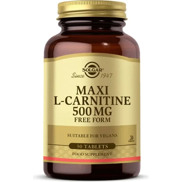 Solgar Vitamin Maxi L-Carnitine 500 Mg 30 Tablet ürün görseli 1