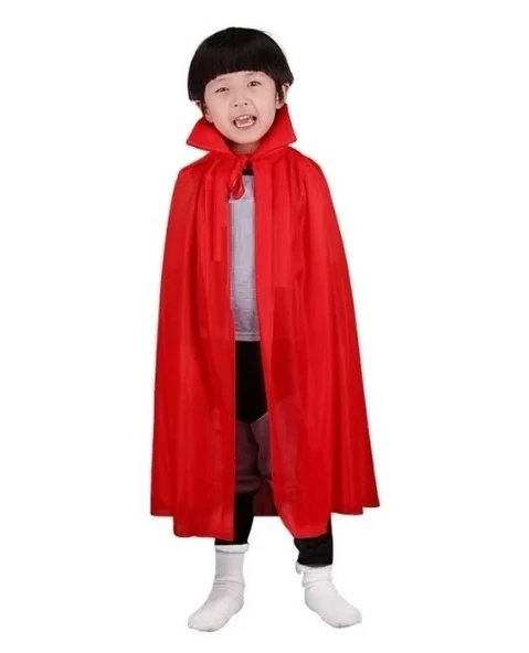 Norino Kırmızı Renk Yakalı Pelerin Çocuk Boy 90 Cm ürün görseli 1