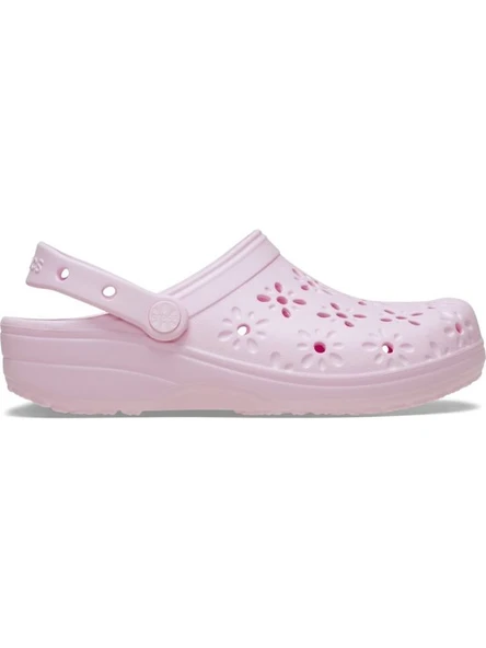 Crocs Classic Floral Cut Out Clog Kadın Beyaz Terlik 210927 ürün görseli 1