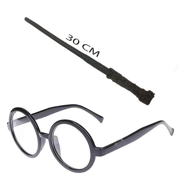 Norino Harry Potter Asası 30 Cm Ve Siyah Çerçeveli Harry Potter Gözlüğü Seti ürün görseli 1