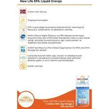 New Life EFA Liquid Orange 150 ml - Resim 2