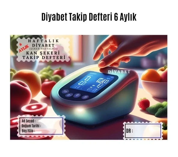 Norino Diyabet Ölçüm Takip Çizelgesi Defteri A Kalite Özel Tasarım 6 Aylık A6 Boyut Yüksek Motiveli ürün görseli 1