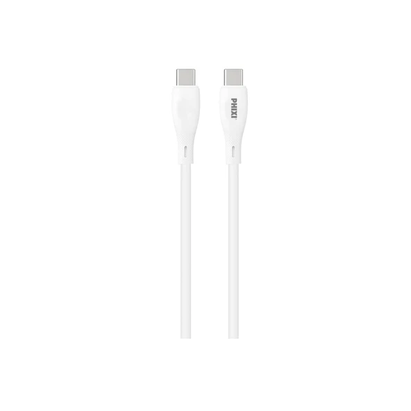 PHIXI CB440TW  60W Type-C to Type-C Hızlı Şarj Kablosu – PD Destekli Silikon Kablo ürün görseli 1