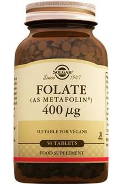 Solgar Folate (metafolin®) 400 Mcg 50 Tablet - Resim 2