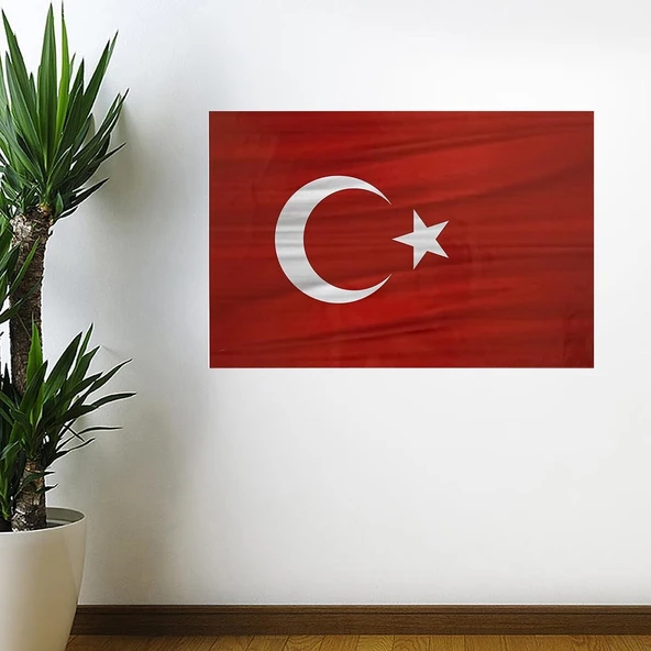 Norino Norino® Dalgalanma Efektli Manyetik Duvar Stickerı Türk Bayrağı 75 x 50 cm ürün görseli 1