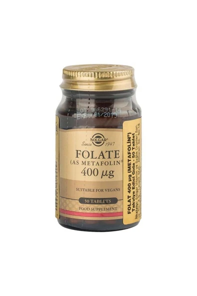 Solgar Folate 400 Mg 50 Tablet ürün görseli 1