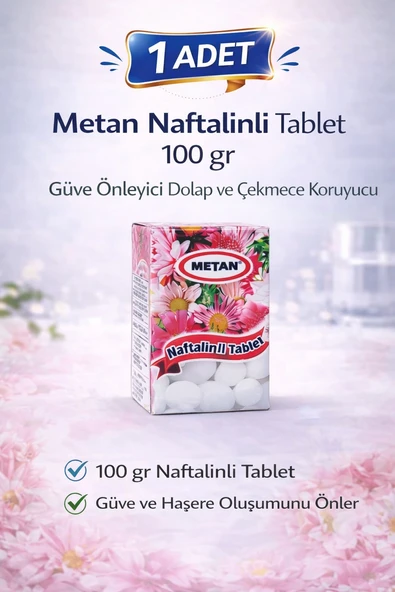 Norino Metan Naftalinli Tablet 100 gr Güve Önleyici Dolap ve Çekmece Koruyucu 1 Adet ürün görseli 1