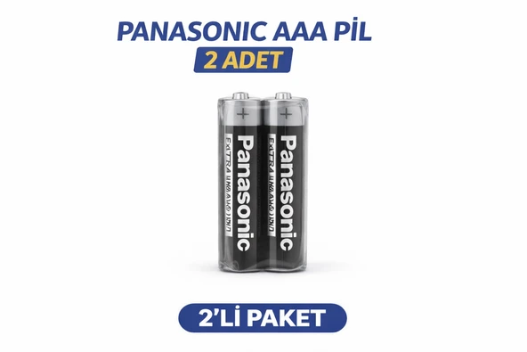 Norino Panasonic AAA R03 İnce Pil Zinc Carbon Extra Heavy Duty 2’li 1 Paket ürün görseli 1