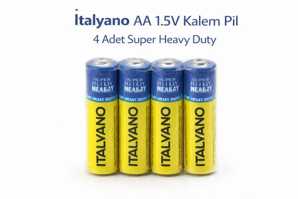 Norino İtalyano AA 1.5V Kalem Pil 4 Adet Super Heavy Duty 1 Paket ürün görseli 1