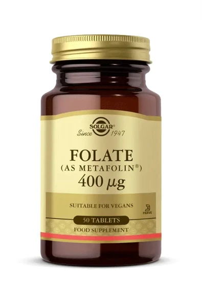 Solgar Folate 400 Mcg 50 Tablet ürün görseli 1