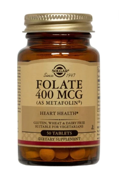 Solgar Folate As Metafolin 400 Mg 50 Kapsül (2 Yorum) ürün görseli 1