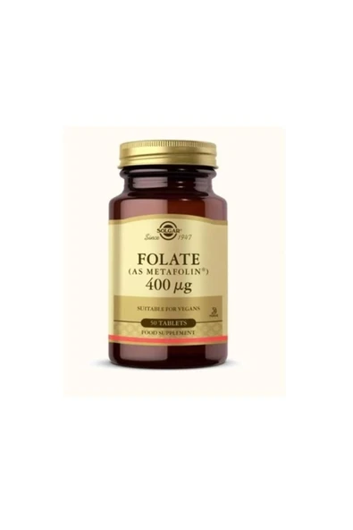 Solgar Folate 400 mg 50 Tablet ürün görseli 1