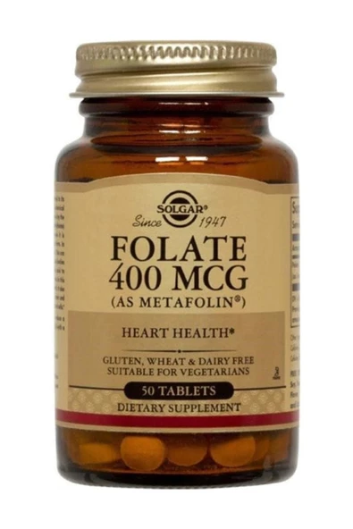 Solgar Folate (metafolin®) 400 Mcg 50 Tablet ürün görseli 1