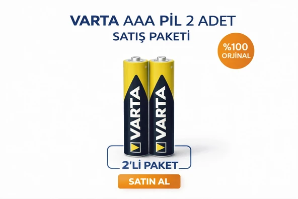 Norino Varta AAA İnce Kalem Pil 1.5V Super Heavy Duty R03 Çinko Karbon 2li 1 Paket ürün görseli 1