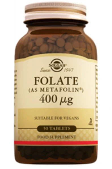 Solgar Folate 400mcg 50 Tablet | Metafolin ürün görseli 1