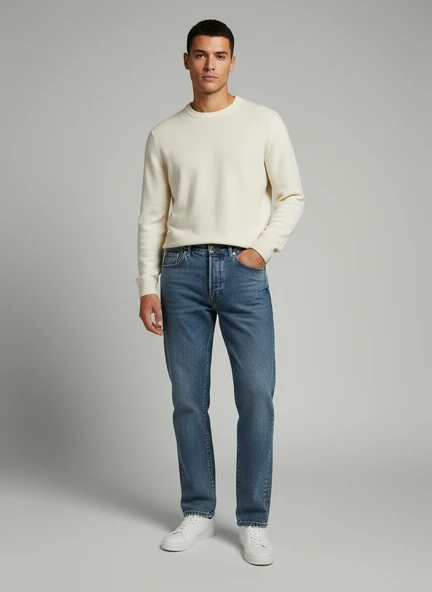 Only & Sons   ONSTYE LOOSE TAPE. BOX CRO DNM Erkek Mavi Denim Pantolon - 22038628 ürün görseli 1