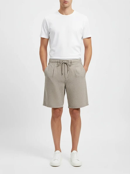 Only & Sons   ONSLEO TAP LIN MIX 0006 SHORTS Erkek Kahverengi Şort - 22036888 ürün görseli 1
