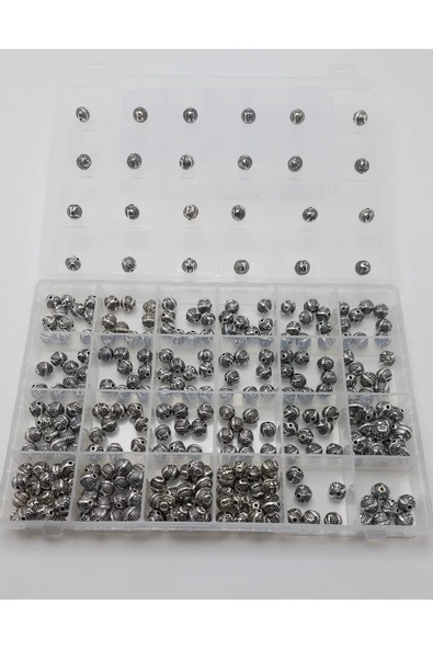 Mihra Takı Tasarım METAL YUVARLAK 290 ADET TESBİH BİLEKLİK HARF ürün görseli 1