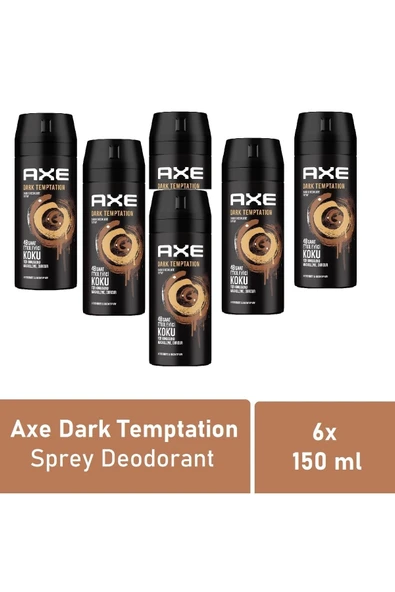 AXE Erkek Deodorant Dark Temptation 150 Ml - 6'lı Avantaj Paketi ürün görseli 1
