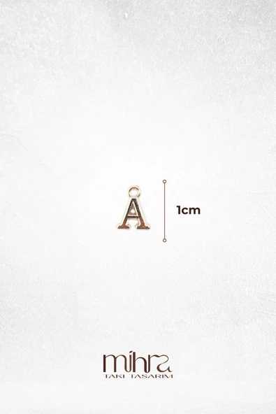 Mihra Takı Tasarım Harfli Metal Boncuk Düz Kesim 1 Adet, Hobi Aksesuarı, Tesbih ve Bileklik Yapımına Uygun Gri ürün görseli 1