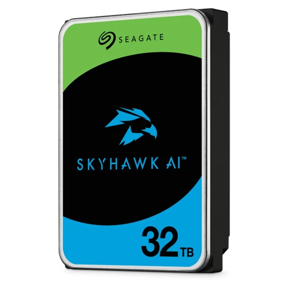 32 TB SEAGATE 3.5 SKYHAWK AI SATA 6 512MB 7/24 GUVENLIK ST32000VE000 5 YIL RESMI DIST GARANTILI ürün görseli 1