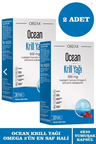 Krill Oil 500 Mg Omega 3 30 Softjel Kapsül(2 ADET) ürün görseli 1