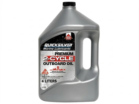 Quicksilver Premium TC-W3 2 Zamanlı Dıştan Takma Deniz Motor Yağı 4 Litre (92-858022Q01) ürün görseli 1