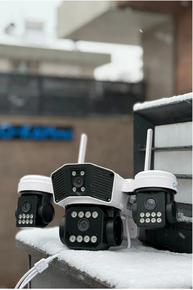 O-KAM 6064 4 Kamera 4 lens 12MP WİFİ Güvenlik Kamerası Gece Görüşlü İnsan Algılama Kişi Takibi ürün görseli 1