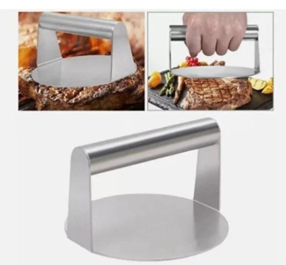 Narkalıp Yuvarlak Paslanmaz Çelik Hamburger Et Pres Aparatı 14cm ürün görseli 1
