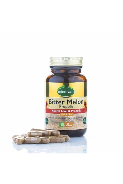 Mindivan Bitter Melon Propolis 500 mg 60 Capsules x2 Piece - Resim 2