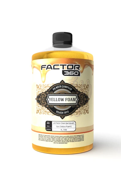 Factor360 Renkli Aktif Köpük pH Nötr Oto Yıkama Şampuanı Pembe Mor Sarı Mavi ürün görseli 1