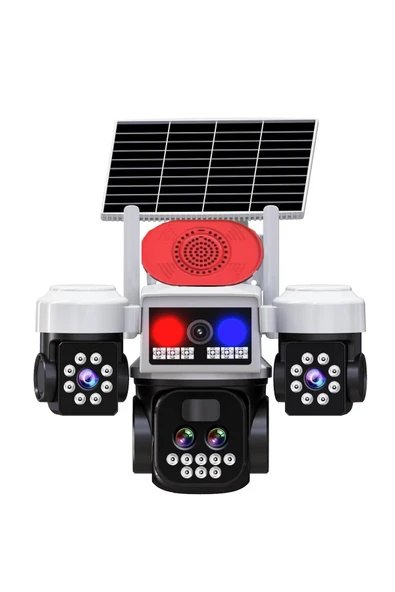 TRCharger O-KAM 5051 3 LENS 3 KAMERA 10X OPTİK ZOOM 4G SOLAR PTZ KAMERA ürün görseli 1