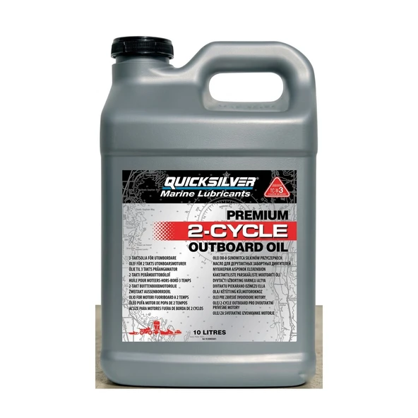Quicksilver Premium TC-W3 2-Zamanlı Dıştan Takma Motor Yağı 10 Litre (92-858023Q01) ürün görseli 1