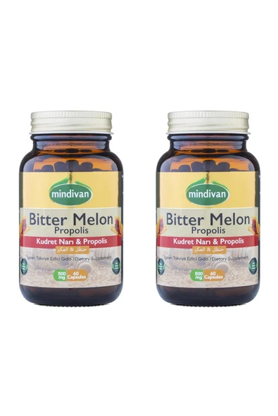 Mindivan Bitter Melon Propolis 500 mg 60 Capsules x2 Piece ürün görseli 1