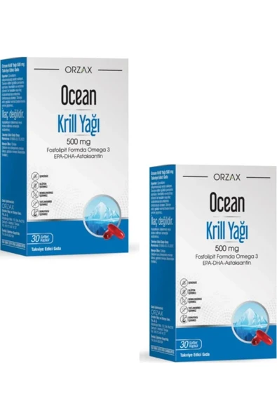 Krill Oil 500 mg 30 Softjel Kapsül 2'li paket ürün görseli 1