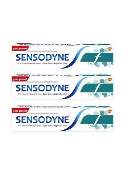Sensodyne F Florürlü Diş Macunu 50 Ml- 3 ADET ürün görseli 1
