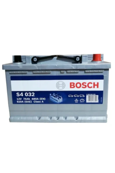 BOSCH 12V 74AH S4 032 Silver Serisi 680A Akü 2025 ÜRETİM ürün görseli 1