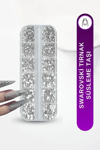 Fontenay Tırnak Süsleme Taş Seti, Nail Art Tırnak Süsleme Taşı Silver ürün görseli 1