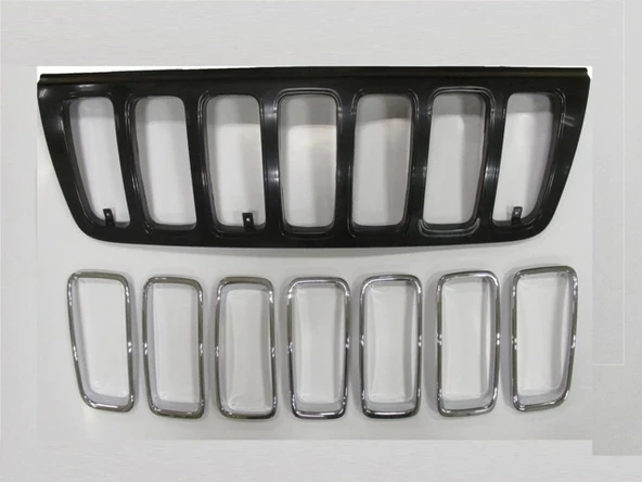 Jeep Grand Cherokee 1999-2003 Ön Panjur Siyah (İç Petekleri Nikelajlı) (Tyg) (Adet) (Oem No:5Gl79Dx8Aa) ürün görseli 1