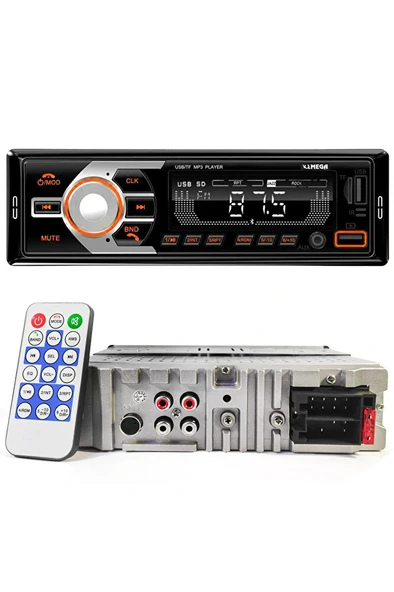 Mega Vm-420 Oto Teyp 4x60 Watt Bluetooth 2xusb Sd Fm Aux 7 Renk Ekranlı ürün görseli 1