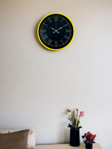 Büro Ev Ofis Duvar Saati için 36CM Standart Sarı odel Mekanizma ürün görseli 1