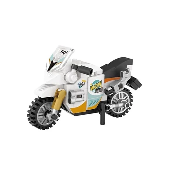 LZ-8624 LOZ MOTORSİKLET 120 PARÇA BLOCK OYUNCAK MİNİ POŞET ürün görseli 1