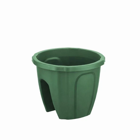 SY-5712 Opal Yuvarlak Balkon Küpeşte Saksı Yeşil 7.5 Litre 6 Adet - Resim 4